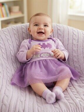 Batman NWT Newborn Purple Princess Tutu Dress